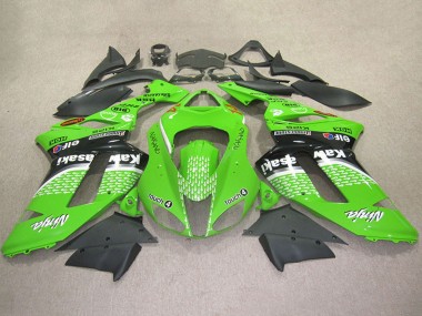 Wholesale 2007-2008 Kawasaki ZX6R Motorcycle Fairings - Green Touch4 4