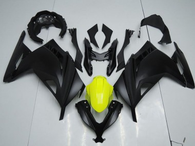 Wholesale 2013-2018 Kawasaki ZX300R Motorcycle Fairings - Matte Black Yellow
