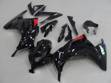 Wholesale 2013-2018 Kawasaki ZX300R Motorcycle Fairings - Glossy Black Red