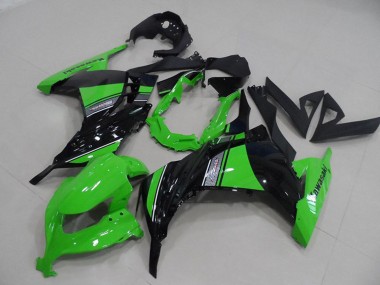 Wholesale 2013-2018 Kawasaki ZX300R Motorcycle Fairings - Green Glossy Black