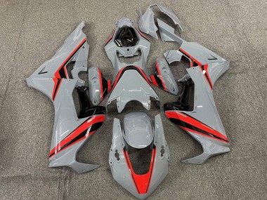Wholesale 2017-2023 Honda CBR1000RR Motorcycle Fairings - Nardo Grey with Red Stripe