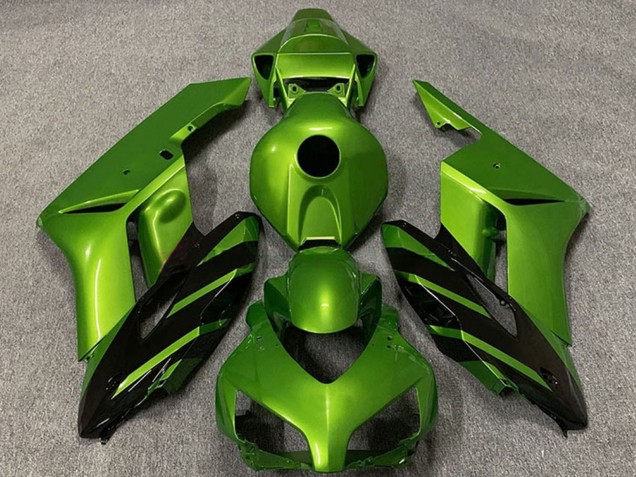 2004-2005 Honda CBR1000RR Motorcycle Fairings - Green Glossy Black Stripe