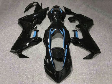 Wholesale 2017-2023 Honda CBR1000RR Motorcycle Fairings - Glossy Black Light Blue Lining