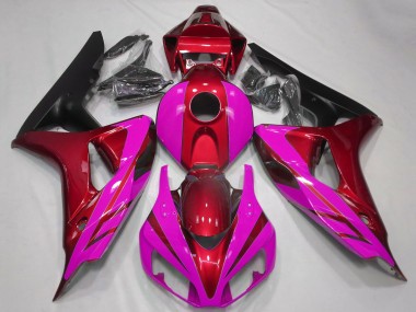 Wholesale 2006-2007 Honda CBR1000RR Motorcycle Fairings - Red Pink Matte Black
