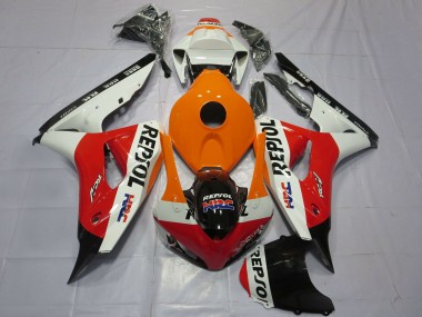 Wholesale 2006-2007 Honda CBR1000RR Motorcycle Fairings - Orange White Red Glossy Black Repsol HRC