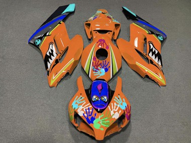 Wholesale 2004-2005 Honda CBR1000RR Motorcycle Fairings - Orange Blue Black Shark