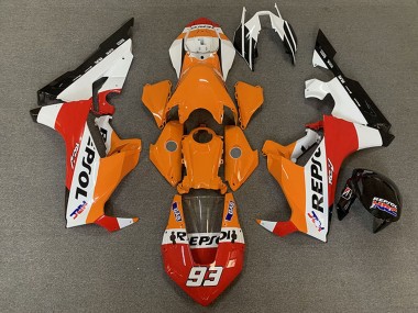 Wholesale 2017-2023 Honda CBR1000RR Motorcycle Fairings - White Orange Red Black Racing Repsol 93
