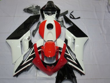 Wholesale 2004-2005 Honda CBR1000RR Motorcycle Fairings - White Red Glossy Black Stripe