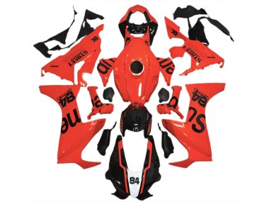 Wholesale 2017-2023 Honda CBR1000RR Motorcycle Fairings - Red Glossy Black Street Flava