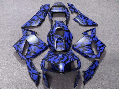 Wholesale 2003-2004 Honda CBR600RR Motorcycle Fairings - Blue Black Camouflage