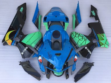 Wholesale 2005-2006 Honda CBR600RR Motorcycle Fairings - Blue Green Black Shark