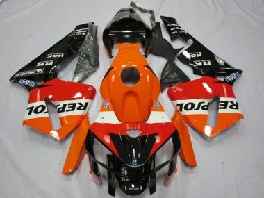 Wholesale 2005-2006 Honda CBR600RR Motorcycle Fairing - Orange White Red Glossy Black Repsol
