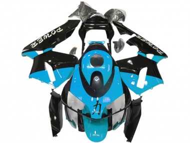 Wholesale 2003-2004 Honda CBR600RR Motorcycle Fairings - Light Blue Glossy Black Power