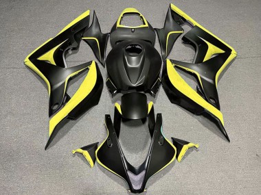 Wholesale 2007-2008 Honda CBR600RR Motorcycle Fairings - Yellow Matte Black