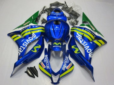 Wholesale 2009-2012 Honda CBR600RR Motorcycle Fairings - Blue Green MoviStar