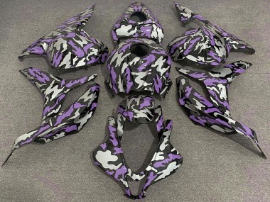 Wholesale 2009-2012 Honda CBR600RR Motorcycle Fairings - Purple Silver Camouflage