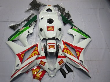 Wholesale 2007-2008 Honda CBR600RR Motorcycle Fairings - White Red Green Yellow San Carlo