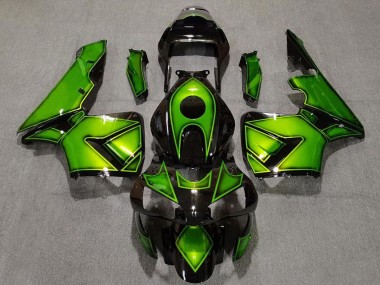 Wholesale 2003-2004 Honda CBR600RR Motorcycle Fairings - Green Glossy Black