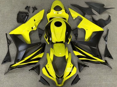 Wholesale 2007-2008 Honda CBR600RR Motorcycle Fairings - Yellow Matte Black OEM Style
