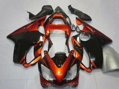Wholesale 2001-2003 Honda CBR600 F4i Motorcycle Fairings - Orange Glossy Black