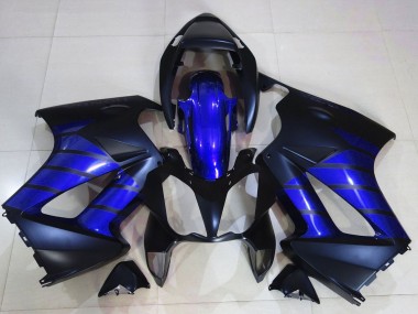 Wholesale 2002-2013 Honda VFR 800 Motorcycle Fairings - Glossy Blue Matte Blue Matte Black