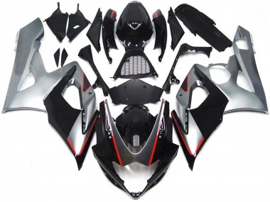 Wholesale 2005-2006 Suzuki GSXR 1000 Motorcycle Fairings - Glossy Black Silver Red