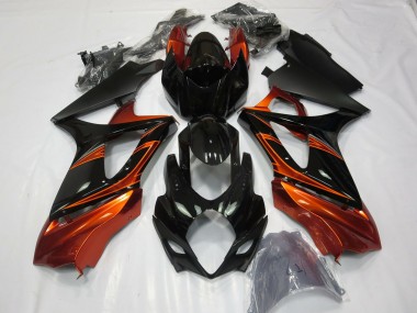 Wholesale 2007-2008 Suzuki GSXR 1000 Motorcycle Fairings - Orange Black