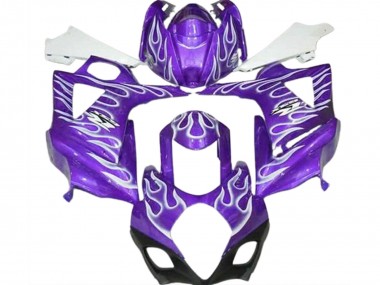 Wholesale 2007-2008 Suzuki GSXR 1000 Motorcycle Fairings - Purple White Flame
