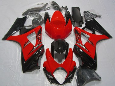 Wholesale 2007-2008 Suzuki GSXR 1000 Motorcycle Fairings - Red Glossy Black