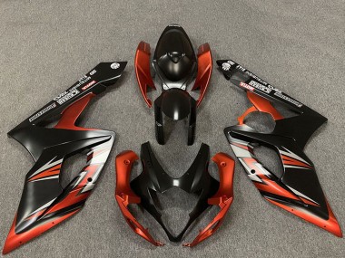 Wholesale 2005-2006 Suzuki GSXR 1000 Motorcycle Fairings - Matte Black Orange
