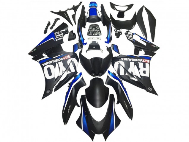 2017-2024 Suzuki GSXR 1000 Motorcycle Fairings - Matte Black Blue