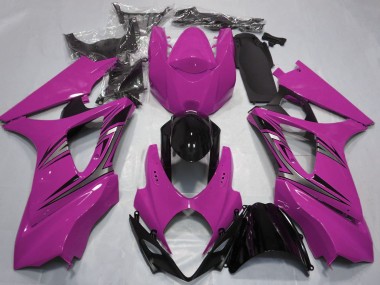Wholesale 2007-2008 Suzuki GSXR 1000 Motorcycle Fairings - Pink Glossy Black OEM Style