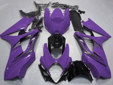 Wholesale 2007-2008 Suzuki GSXR 1000 Motorcycle Fairings - Purple Glossy Black OEM Style