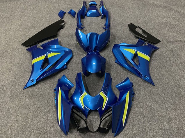 2017-2024 Suzuki GSXR 1000 Motorcycle Fairings - Blue Yellow Style