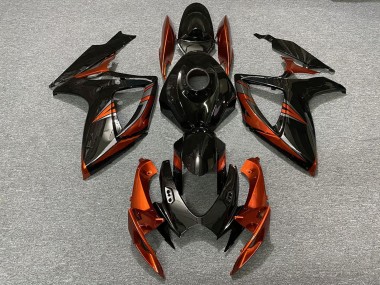 Wholesale 2006-2007 Suzuki GSXR 600 / GSXR 750 Motorcycle Fairings - Glossy Black Orange