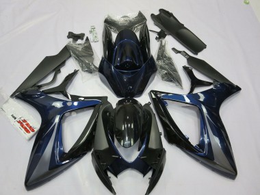 Wholesale 2006-2007 Suzuki GSXR 600 / GSXR 750 Motorcycle Fairings - Blue Grey Black Stripe