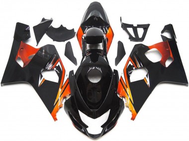 Wholesale 2004-2005 Suzuki GSXR 600 / GSXR 750 Motorcycle Fairings - Glossy Black Orange OEM Style
