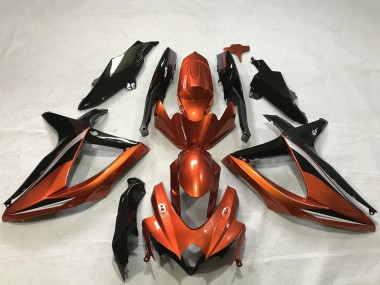 Wholesale 2008-2010 Suzuki GSXR 600 / GSXR 750 Motorcycle Fairings - Burnt Orange Glossy Black