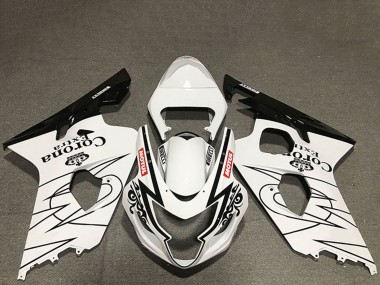 Wholesale 2004-2005 Suzuki GSXR 600 / GSXR 750 Motorcycle Fairings - White Glossy Black Corona Motul Style