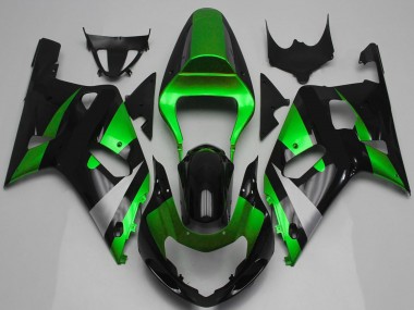 Wholesale 2001-2003 Suzuki GSXR 600 / GSXR 750 Motorcycle Fairing - Green Silver Glossy Black