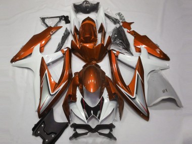 Wholesale 2008-2010 Suzuki GSXR 600 / GSXR 750 Motorcycle Fairings - White Orange Silver Black