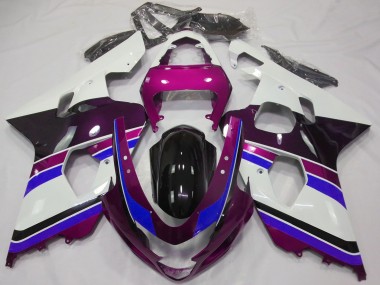 Wholesale 2004-2005 Suzuki GSXR 600 / GSXR 750 Motorcycle Fairings - White Pink Blue Glossy Black