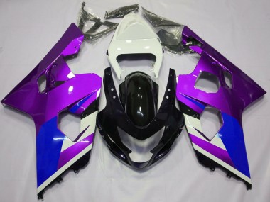 Wholesale 2004-2005 Suzuki GSXR 600 / GSXR 750 Motorcycle Fairings - White Purple Blue Glossy Black