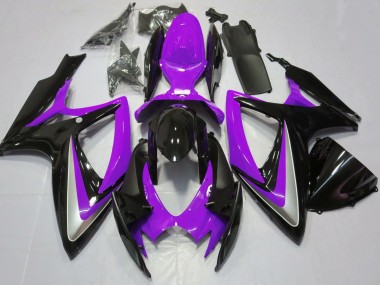 Wholesale 2006-2007 Suzuki GSXR 600 / GSXR 750 Motorcycle Fairings - Purple Glossy Black