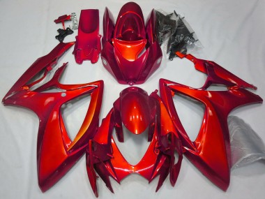 Wholesale 2006-2007 Suzuki GSXR 600 / GSXR 750 Motorcycle Fairings - Glossy Red Plain