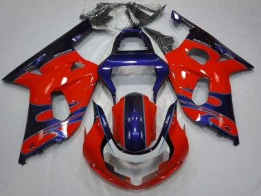 Wholesale 2001-2003 Suzuki GSXR 600 / GSXR 750 Motorcycle Fairings - Red Blue Glossy Black