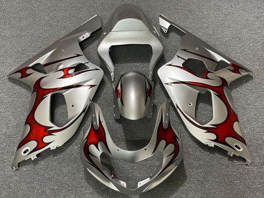 Wholesale 2001-2003 Suzuki GSXR 600 / GSXR 750 Motorcycle Fairings - Silver Red