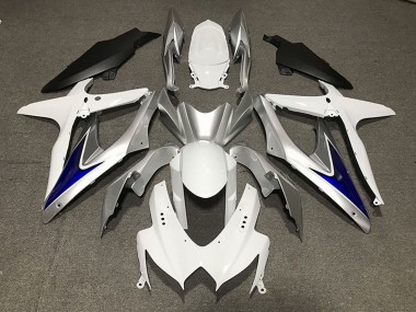 Wholesale 2008-2010 Suzuki GSXR 600 / GSXR 750 Motorcycle Fairings - White Silver Blue Matte Black