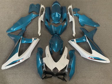 Wholesale 2008-2010 Suzuki GSXR 600 / GSXR 750 Motorcycle Fairings - White Light Blue OEM Style