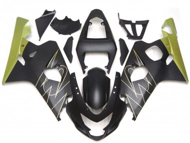 Wholesale 2004-2005 Suzuki GSXR 600 / GSXR 750 Motorcycle Fairings - Matte Black Gold Corona